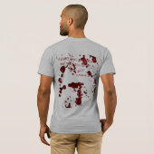 握りこぶしは、確かでない時は、それらたたきます Tシャツ (裏面フル)