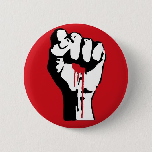 握りこぶし 缶バッジ (正面)