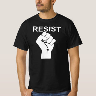握り拳運動に抵抗する正義に抗議 Tシャツ