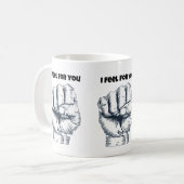 握り拳 コーヒーマグカップ (正面左)