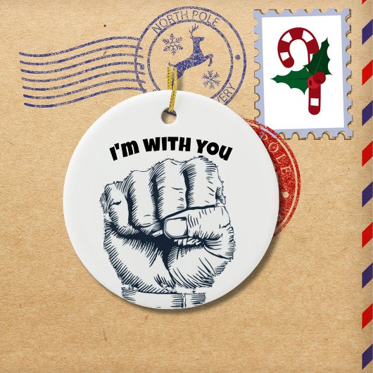 握り拳 セラミックオーナメント