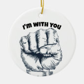 握り拳 セラミックオーナメント (正面)