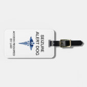 握り注意深い犬IDのラベル-法律によって必須にアクセスして下さい ラゲッジタグ (正面横)