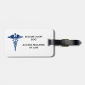 握り注意深い犬IDのラベル-法律によって必須にアクセスして下さい ラゲッジタグ (裏面横)