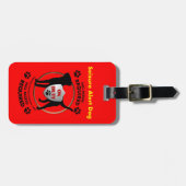 握り注意深い犬ID ラゲッジタグ (正面横)