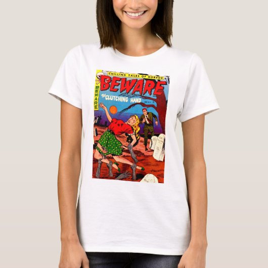 握り締めた手に注意 Tシャツ (正面)