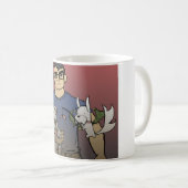 "握り"犬のcody及びチャンス襲って下さい コーヒーマグカップ (正面右)