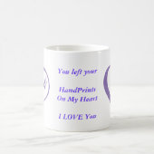 握る飲み物のためのHandPrintのロゴのマグは…書きます コーヒーマグカップ (中央)