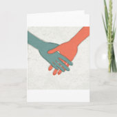 握手グリーティングカード カード (正面)
