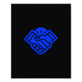 握手 フォトプリント            (正面)
