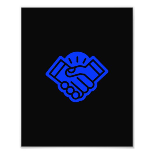 握手 フォトプリント            (正面)