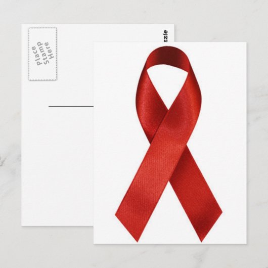 援助リボン ポストカード (正面/裏面)