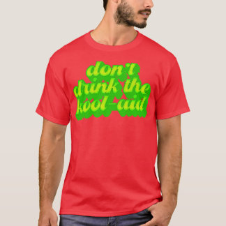 援助レトロかっこいピープルズテンプルデザインを飲まない Tシャツ