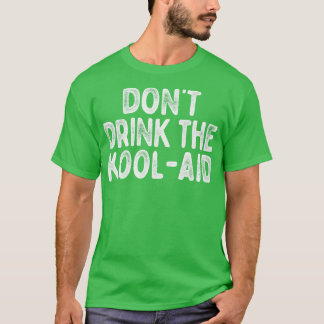 援助レトロかっこいピープルズテンプルデザインを飲まない Tシャツ