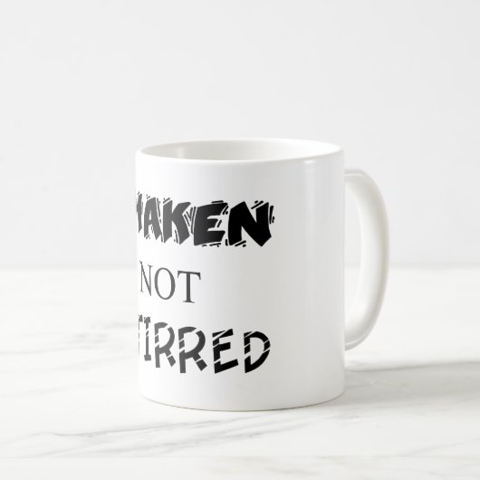 揺すられるかき混ぜられない コーヒーマグカップ (正面右)