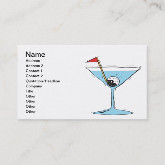 揺すられるかき混ぜられない 名刺 (正面)