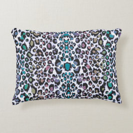 揺らめく多彩のヒョウのプリント アクセントクッション