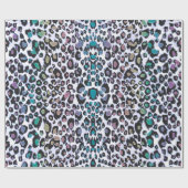 揺らめく多彩のヒョウのプリント ラッピングペーパー (フラット)