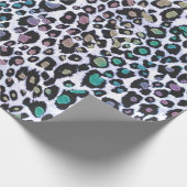 揺らめく多彩のヒョウのプリント ラッピングペーパー (角)