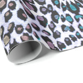 揺らめく多彩のヒョウのプリント ラッピングペーパー (ロールコーナー)