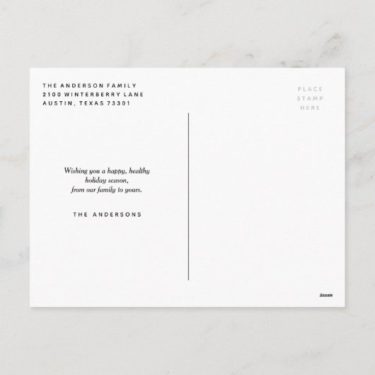 揺らめく嬉しい休日の写真の郵便はがき シーズンポストカード (裏面)