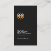 揺らめく明るくフェイクな金ゴールドのペンのクリエイティブの作家 名刺 (裏面)