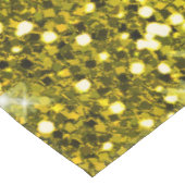 揺らめく深緑色の金ゴールドのグリッター テーブルクロス (アングル)