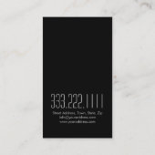 揺らめく銀製の球の黒のダマスク織の美しいカード 名刺 (裏面)