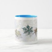 揺らめく雪片の飲み物用品 マグカップ (中央)