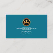 揺らめく青海原の漏出金ゴールドの鉛管工アイコン 名刺 (裏面)