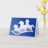 揺り木馬のトリオ カード (黄色い花)