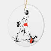 揺り木馬の女の子! セラミックオーナメント (左)