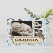 揺り木馬の男の子の発表カード2 案内状 (スタンド正面)