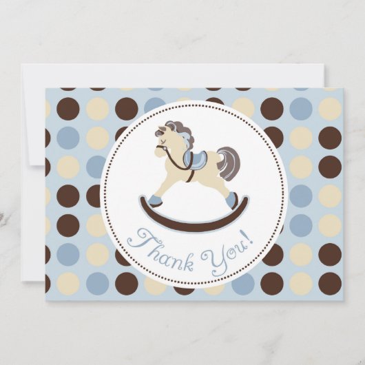 揺り木馬の男の子TYカードC2 サンキューカード (正面)