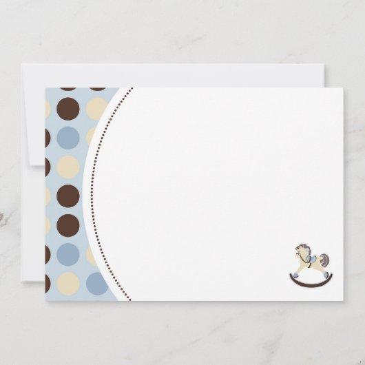 揺り木馬の男の子TYカードC2 サンキューカード (裏面)