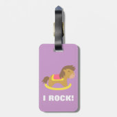 揺り木馬、私は素晴らしい、子供へ揺すります ラゲッジタグ (裏面縦)