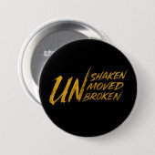 揺るがない。動じない。壊れない ― Unbreakable Mindset 缶バッジ (正面&裏面)