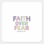 揺るぎない信仰の圧倒的な恐怖：イザヤ書第41章10節 スクエアシール (正面)