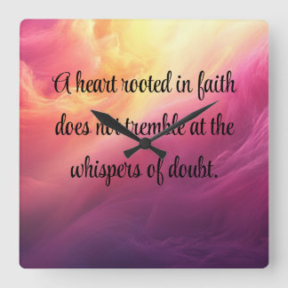 揺るぎない信仰 スクエア壁時計