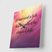 揺るぎない信仰 スクエア壁時計 (傾斜)