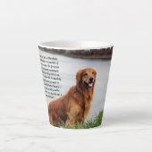 揺るぎない信感動的念 カフェラテマグ (正面)