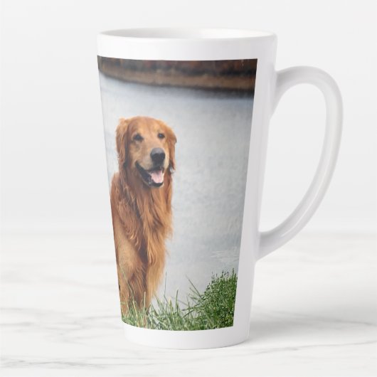 揺るぎない信感動的念 カフェラテマグ (右)