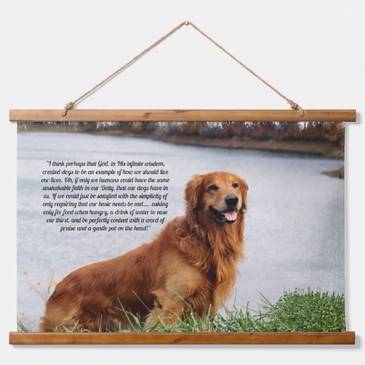 揺るぎない信感動的念 吊り下げ型タペストリー (正面)