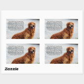 揺るぎない信感動的念 長方形シール (シート)