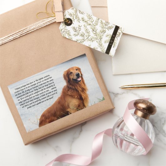 揺るぎない信感動的念 長方形シール (ギフト)