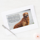 揺るぎない信感動的念 長方形シール (封筒)