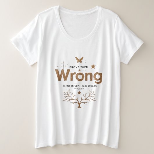 揺るぎない優美» | ウィメンズプラスサイやる気を起こさせるズ プラスサイズTシャツ (デザイン正面)