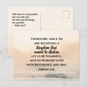 揺るぎない王国 ヘブライ人への手紙12:28 ポストカード (正面/裏面)