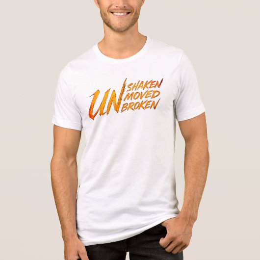 揺るぎない。動じない。壊れない ― Unbreakable Mindset  トライブレンドＴシャツ (正面)
