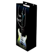 揺れます! 、エレキギターのワインのギフトバッグ ワインギフトバッグ (正面アングル)